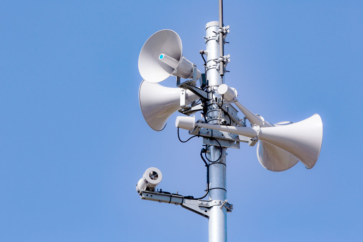 防災スピーカーの写真